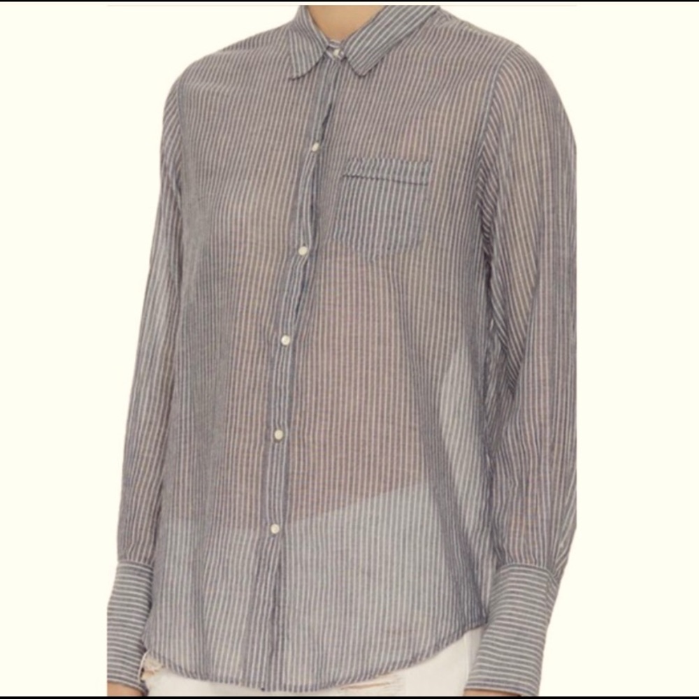 Nili Lotan pin stripe blouse